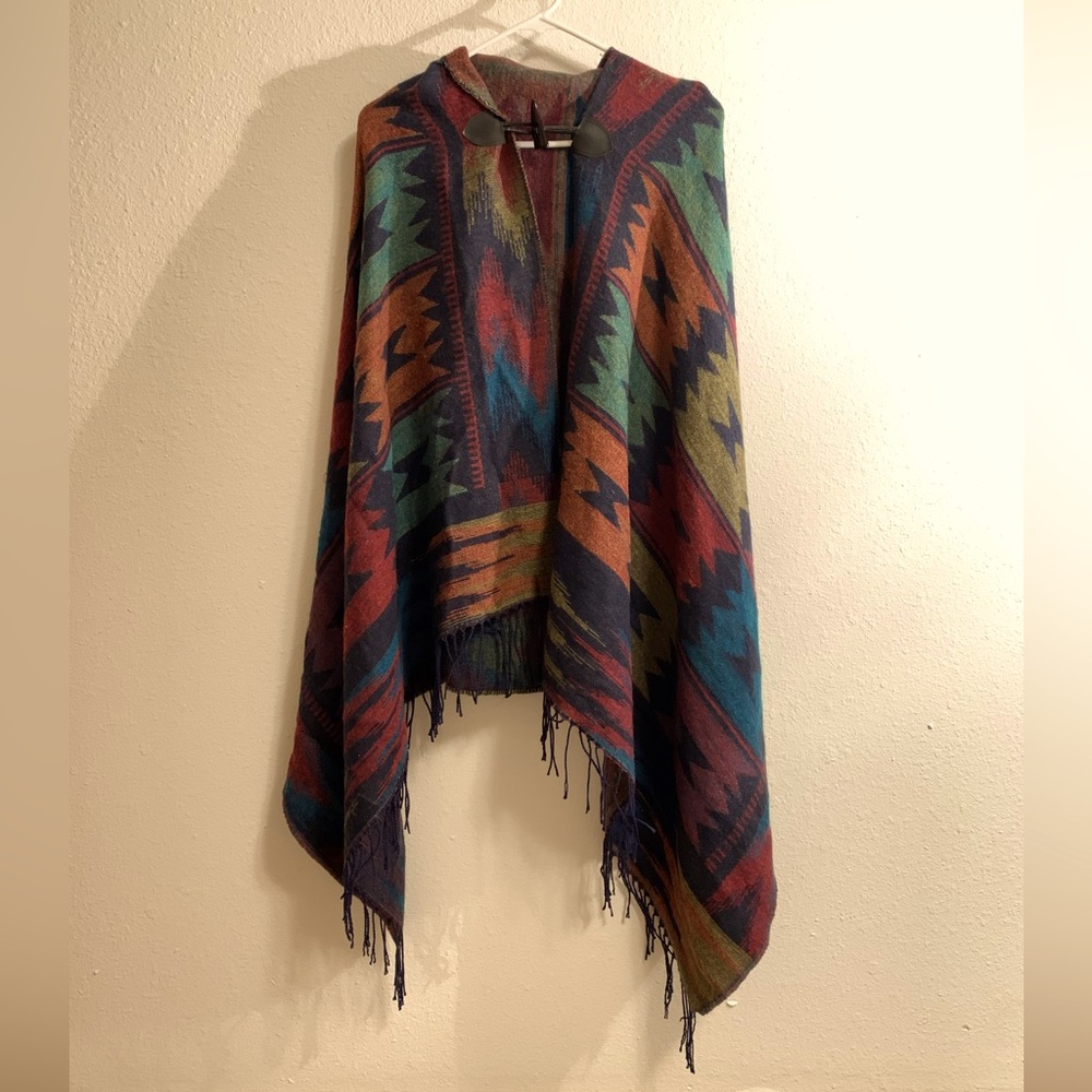 Scully hooded shawl